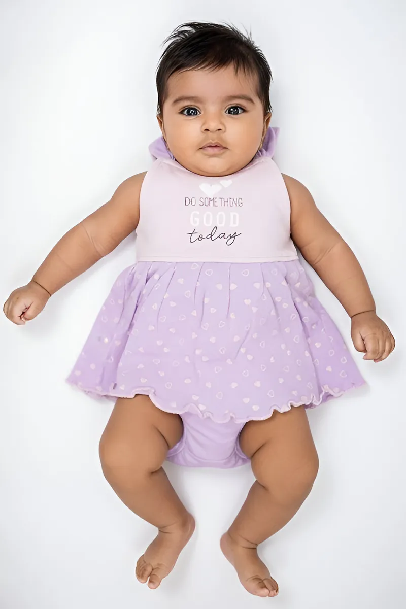 Cotton Frock with Panty Set for Baby Girl - Lavender CLJBCL0076LAV03M