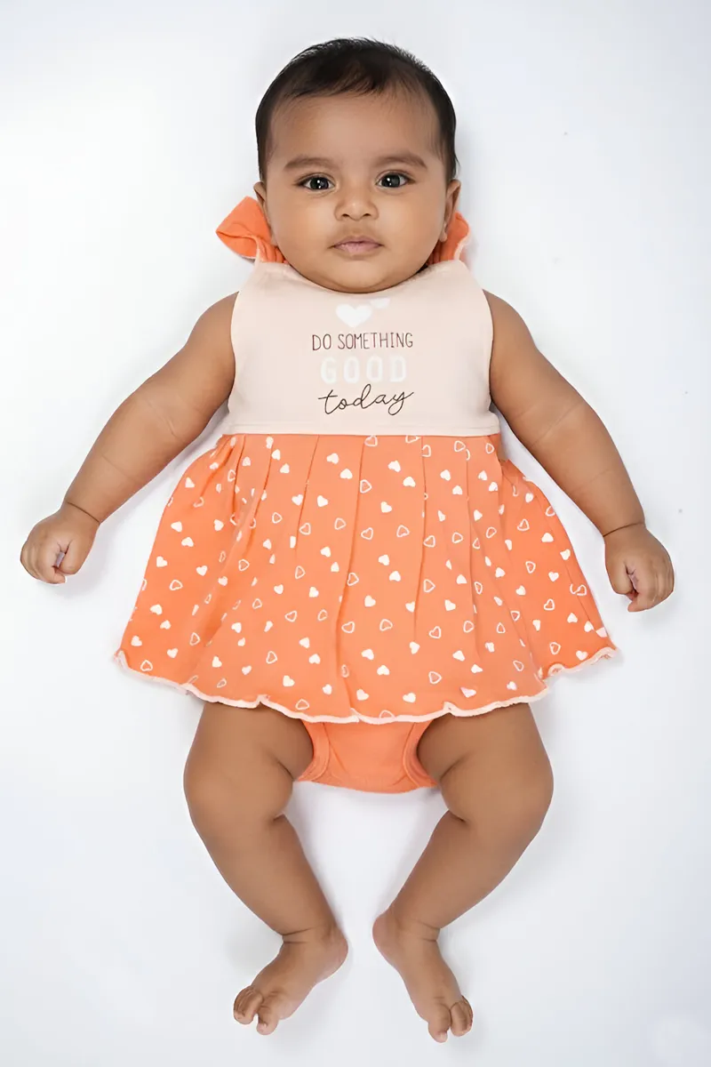Cotton Frock with Panty Set for Baby Girl - Orange CLJBCL0076ORA03M