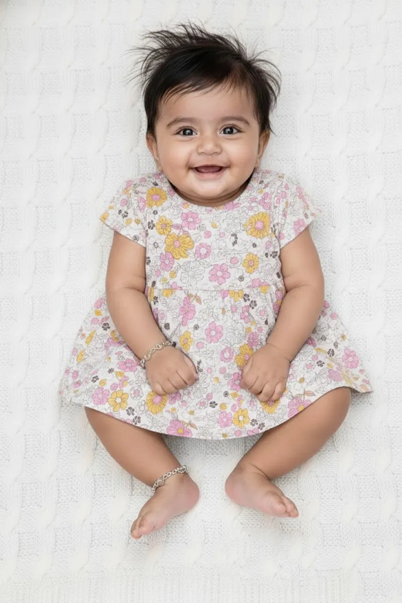 Cotton Printed Frock for Baby Girl - Multicolor CLJBCL0082MUL36M