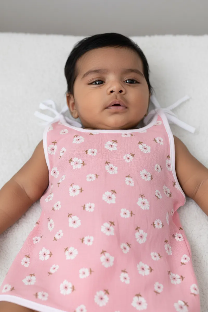 Cotton Knot Jhabla for Babies - Cham Pink CLJBJ002CHAPIN03M