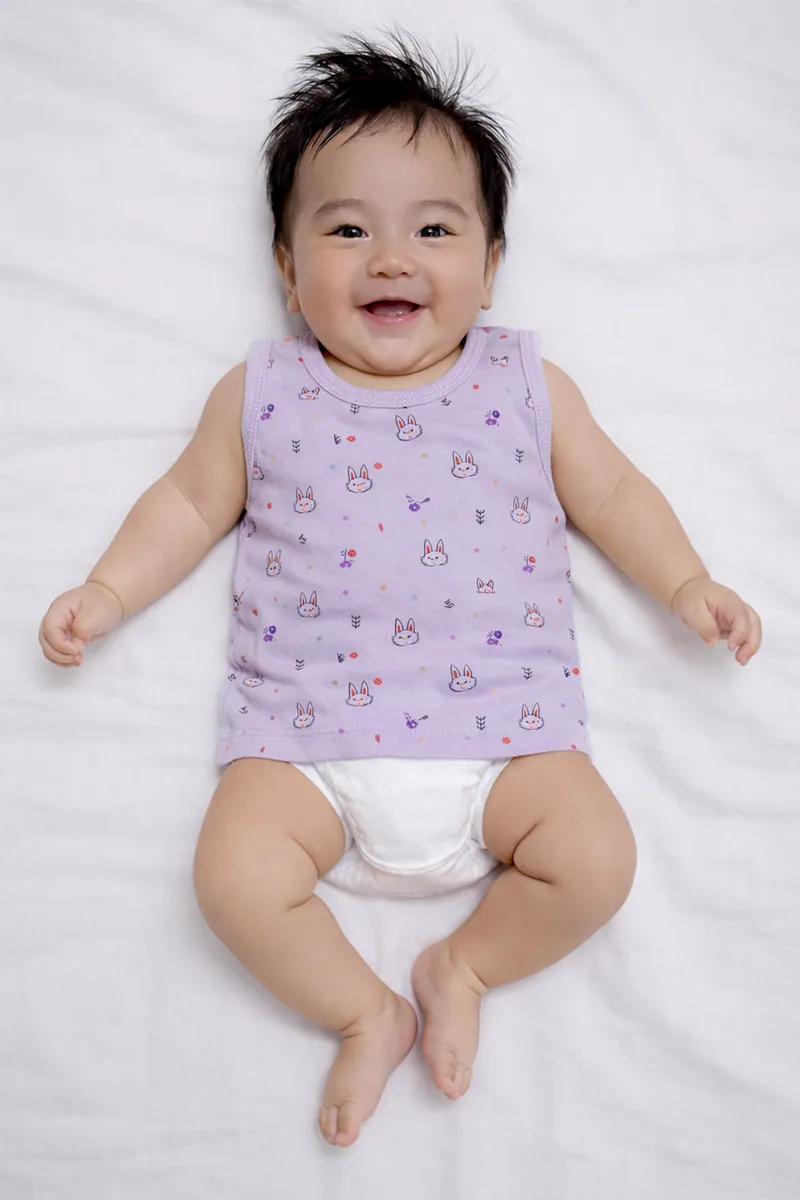 Printed Vest for Babies - Lavender CLJBJ0060LAV03M