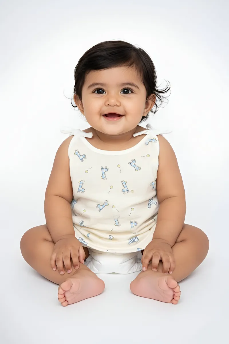 Cotton Knot Jhabla for Babies - Sandal CLJBJ007SAN03M