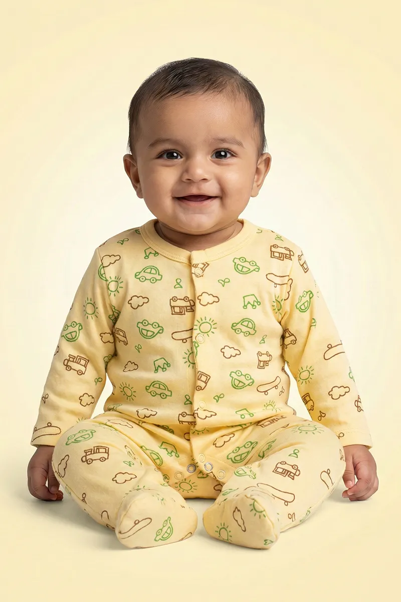 Cotton Rompers for Babies - Orange CLJBR020ORA03M