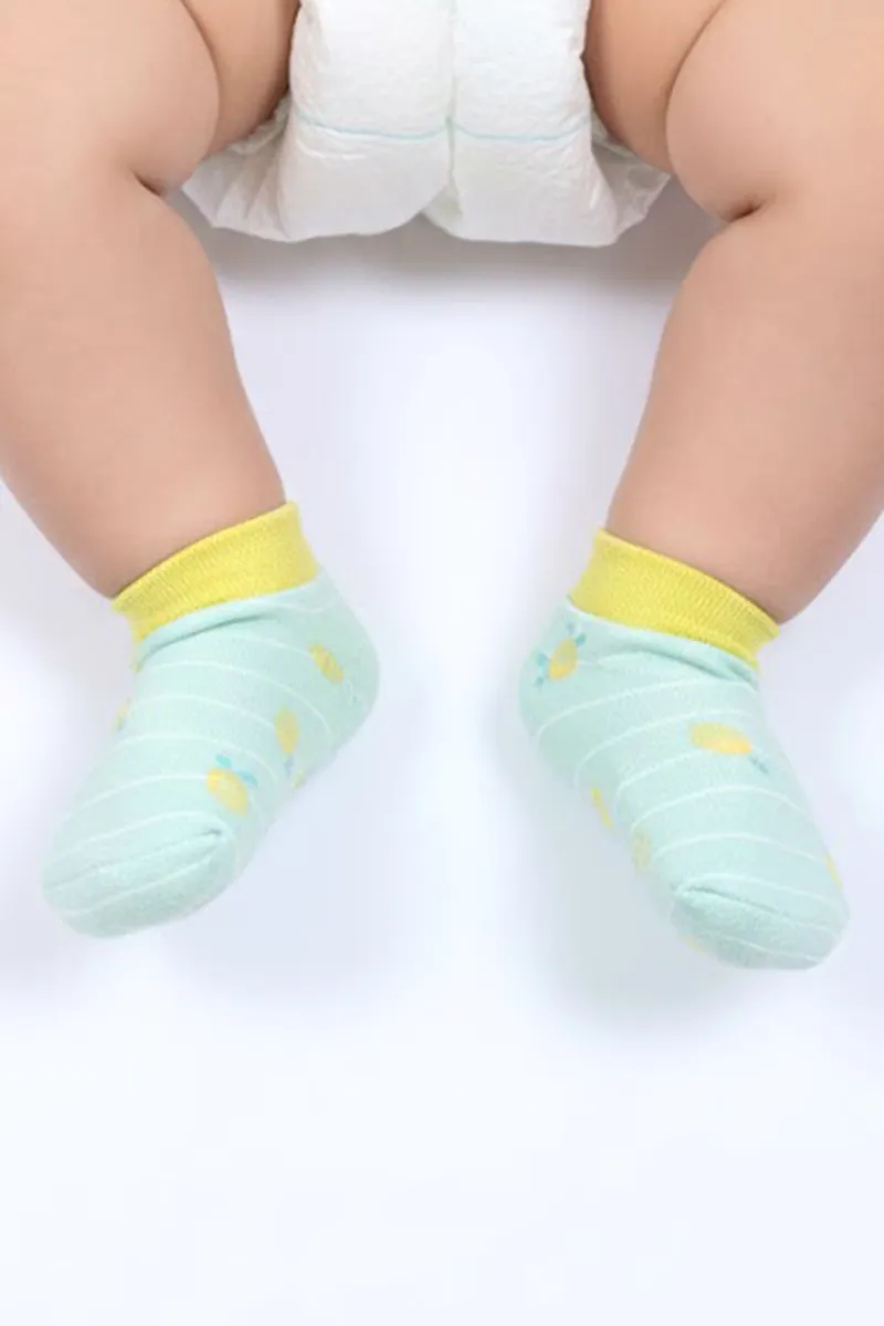 Cotton Socks/Booties for Babies -Sea Green CLJBS005SEA03M