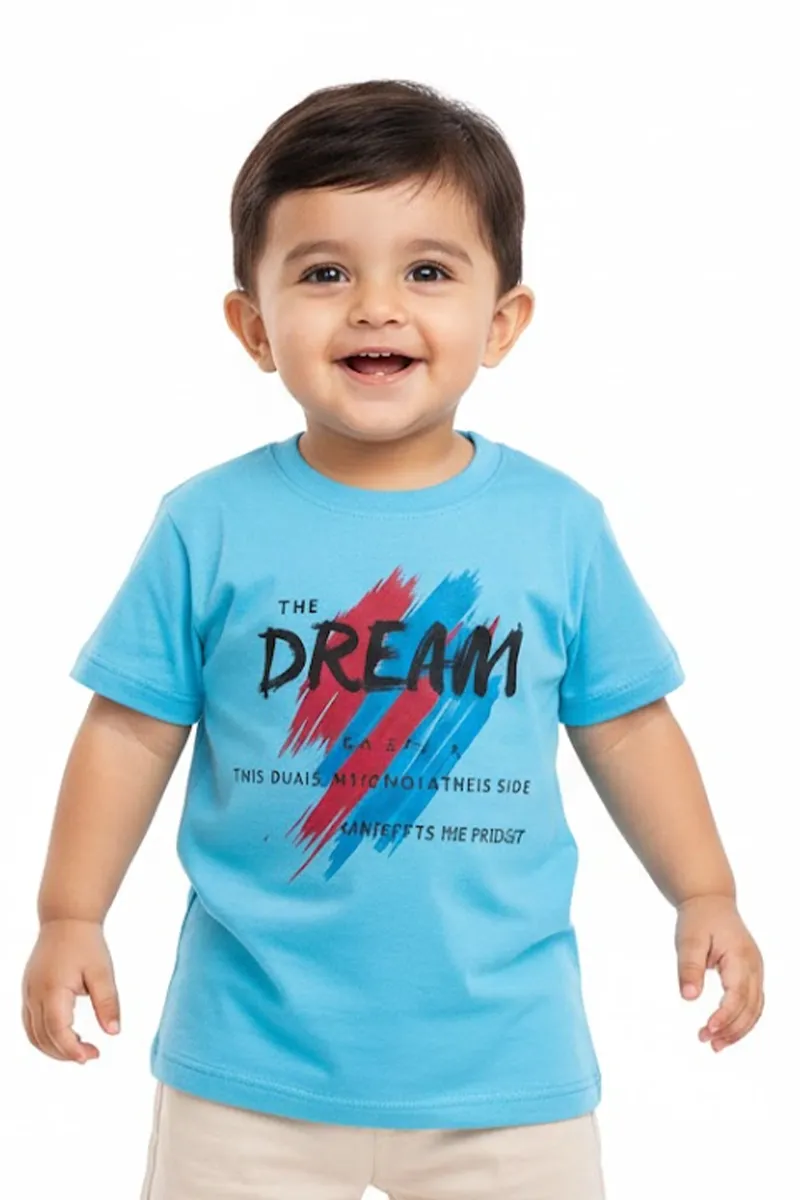Printed T-Shirt for Baby Boys - Sky Blue
