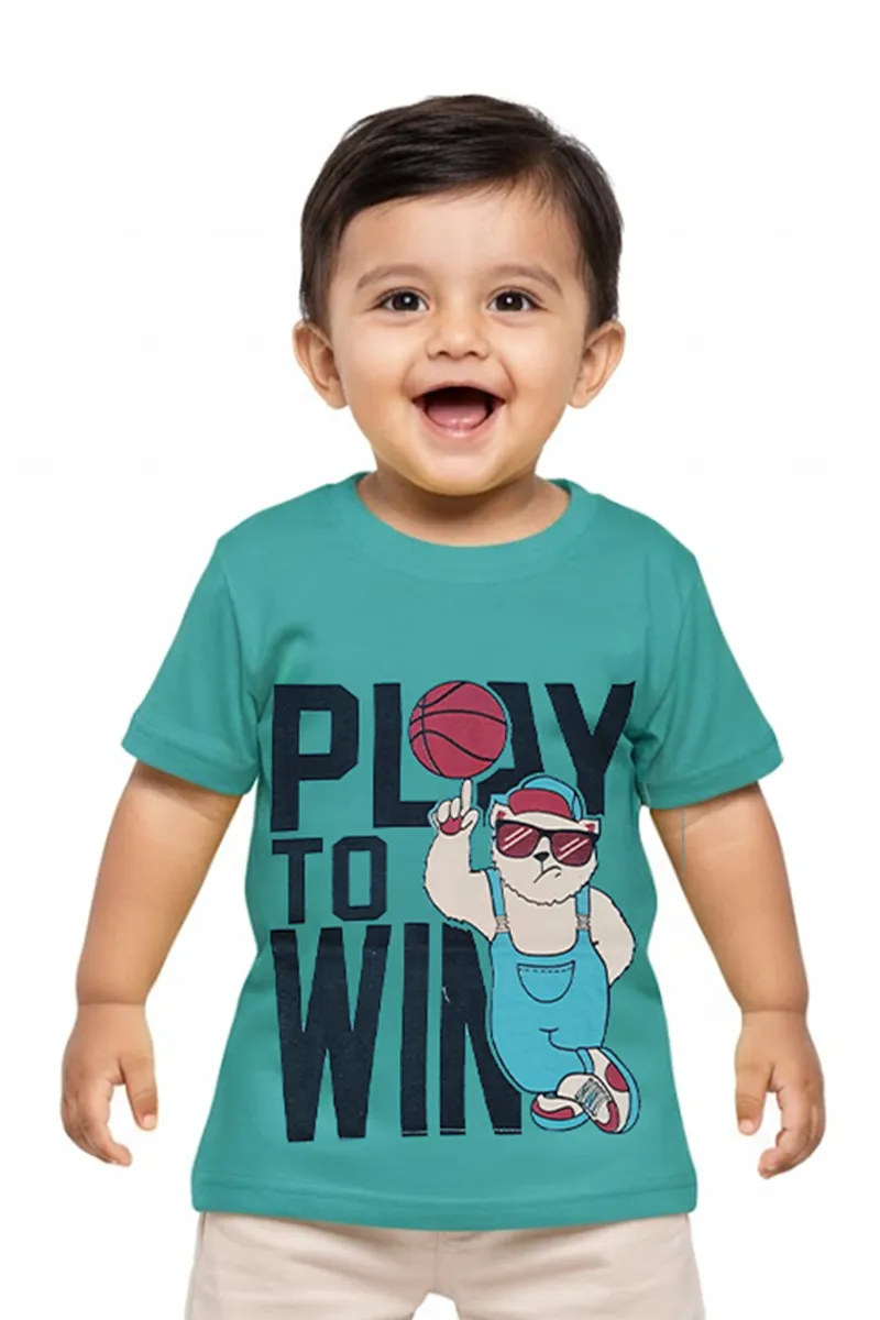 Printed T-Shirt for Baby Boys - Green CLJBT00186GRE612M