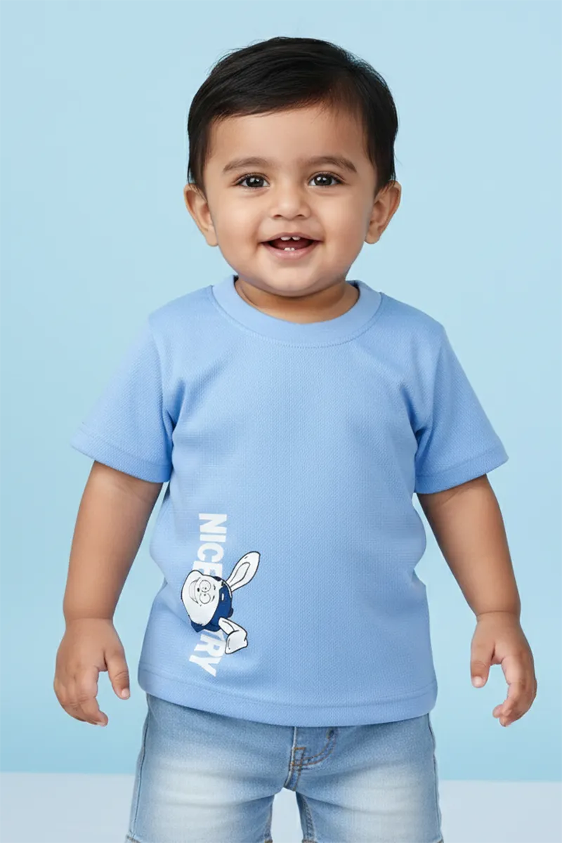 Half-Sleeve T-Shirt for Baby Boys - Blue CLJBT00201BLU612M