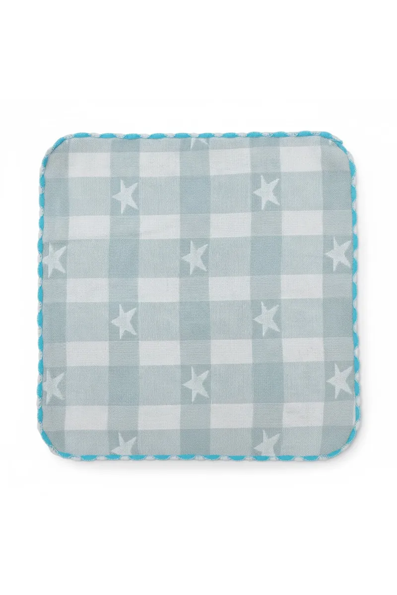 Cotton Printed Hankies for Kids -Blue