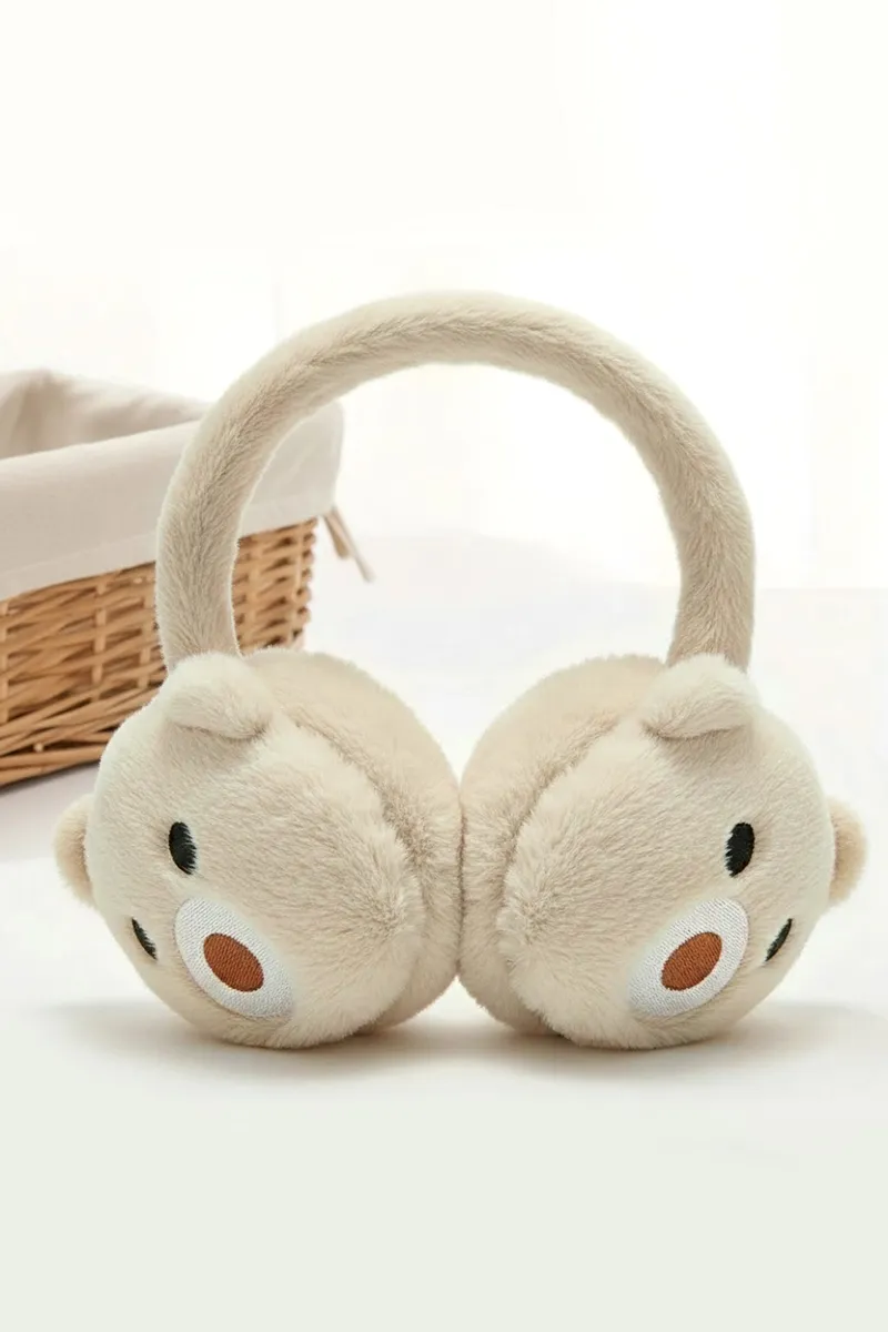 Warm Plush Winter Earmuffs for Girls & Boys -Cream CLKA016CREFREE