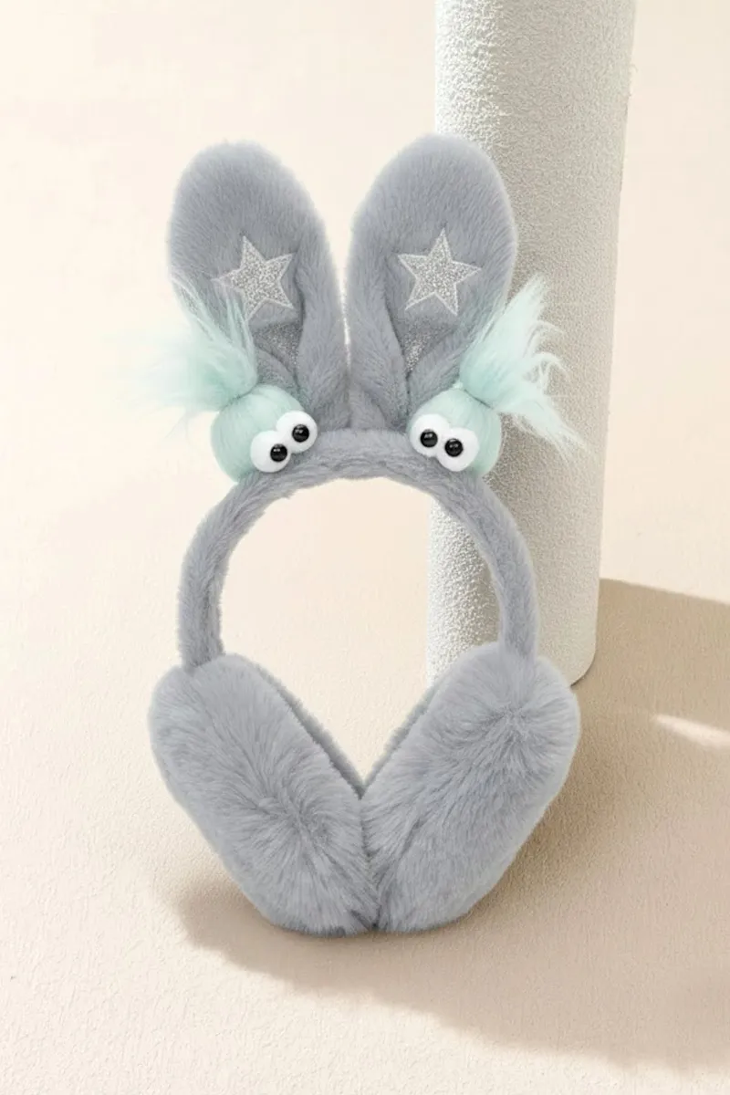 Warm Plush Winter Earmuffs for Girls & Boys -Grey CLKA021GREFREE