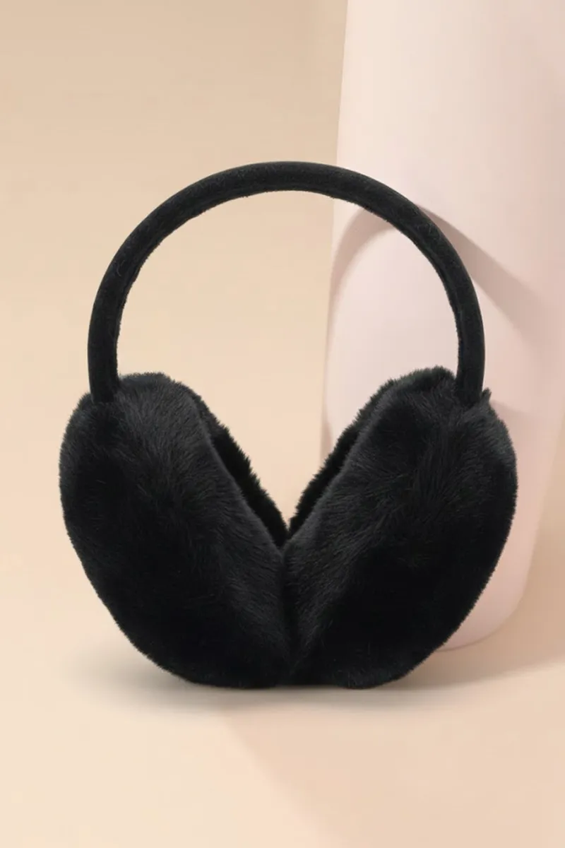 Warm Plush Winter Earmuffs for Girls & Boys -Black CLKA023BLAFREE