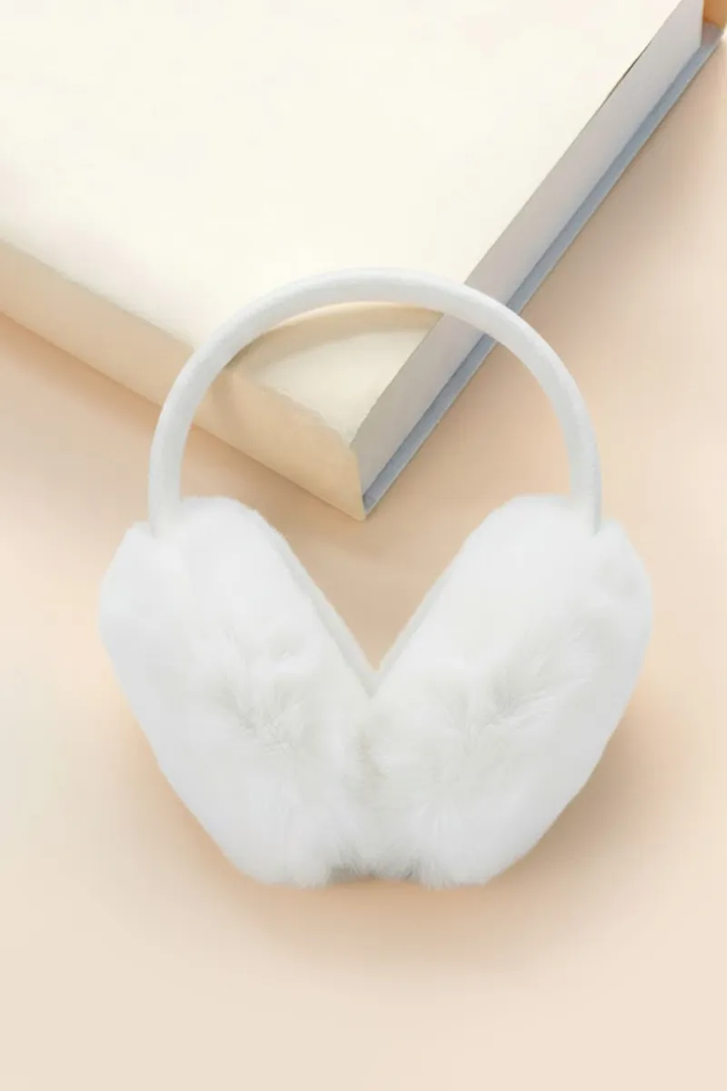 Warm Plush Winter Earmuffs for Girls & Boys -White CLKA023WHIFREE