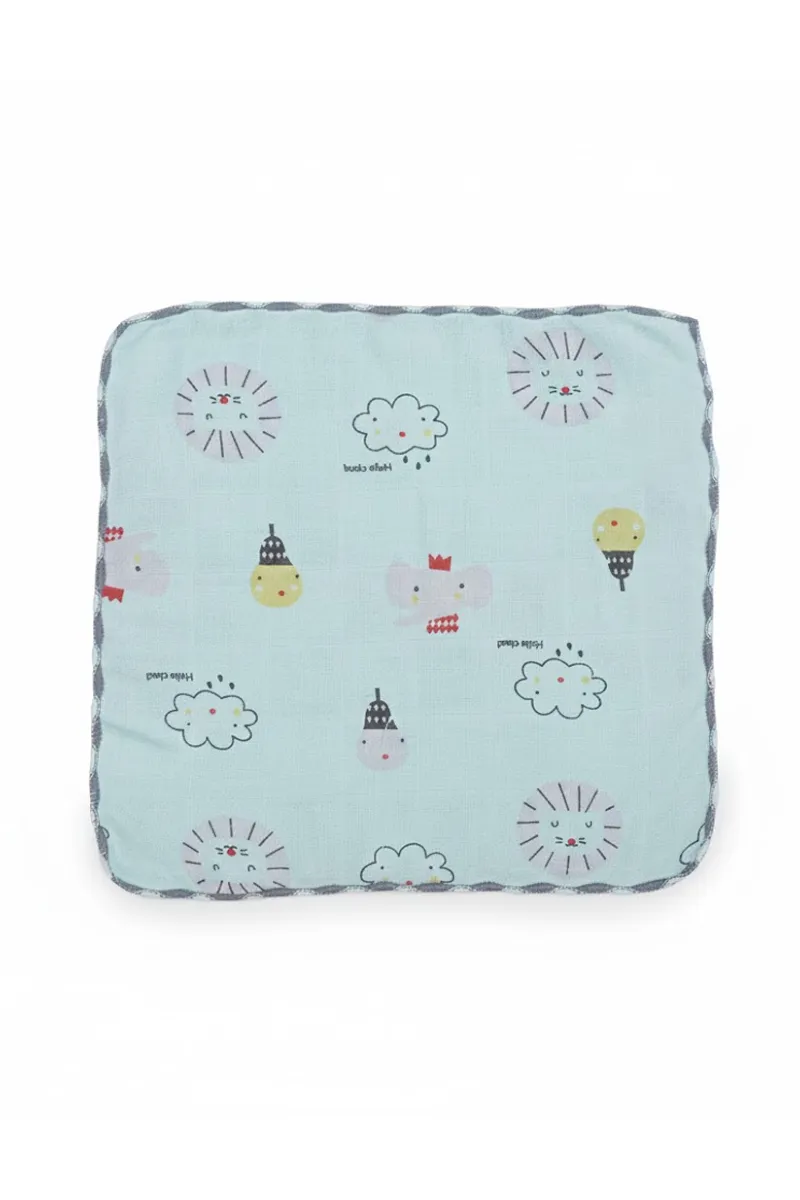 Cotton Printed Hankies for Kids -Blue CLKA05BLUONES