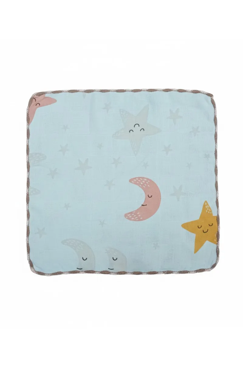 Cotton Printed Hankies for Kids -Blue
