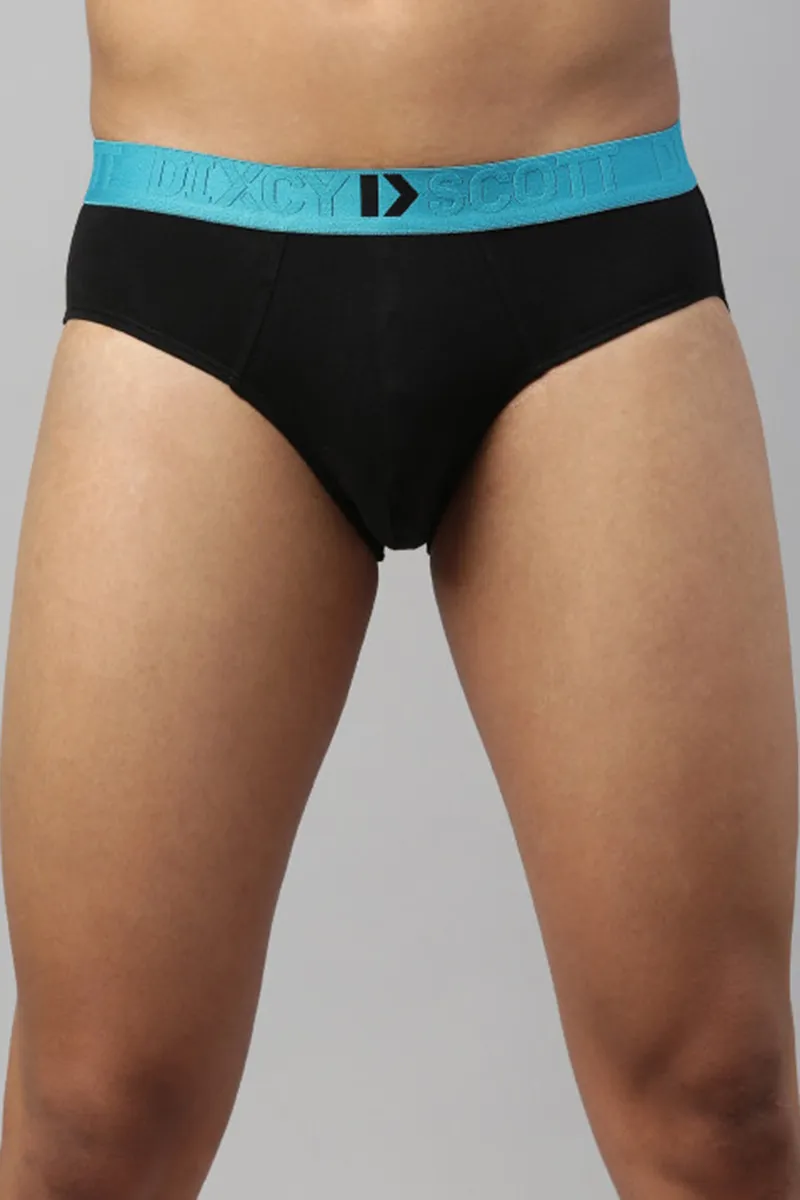 Men's Cotton Anti Microbial Finish Hustle Brief CLMBR002BLAM