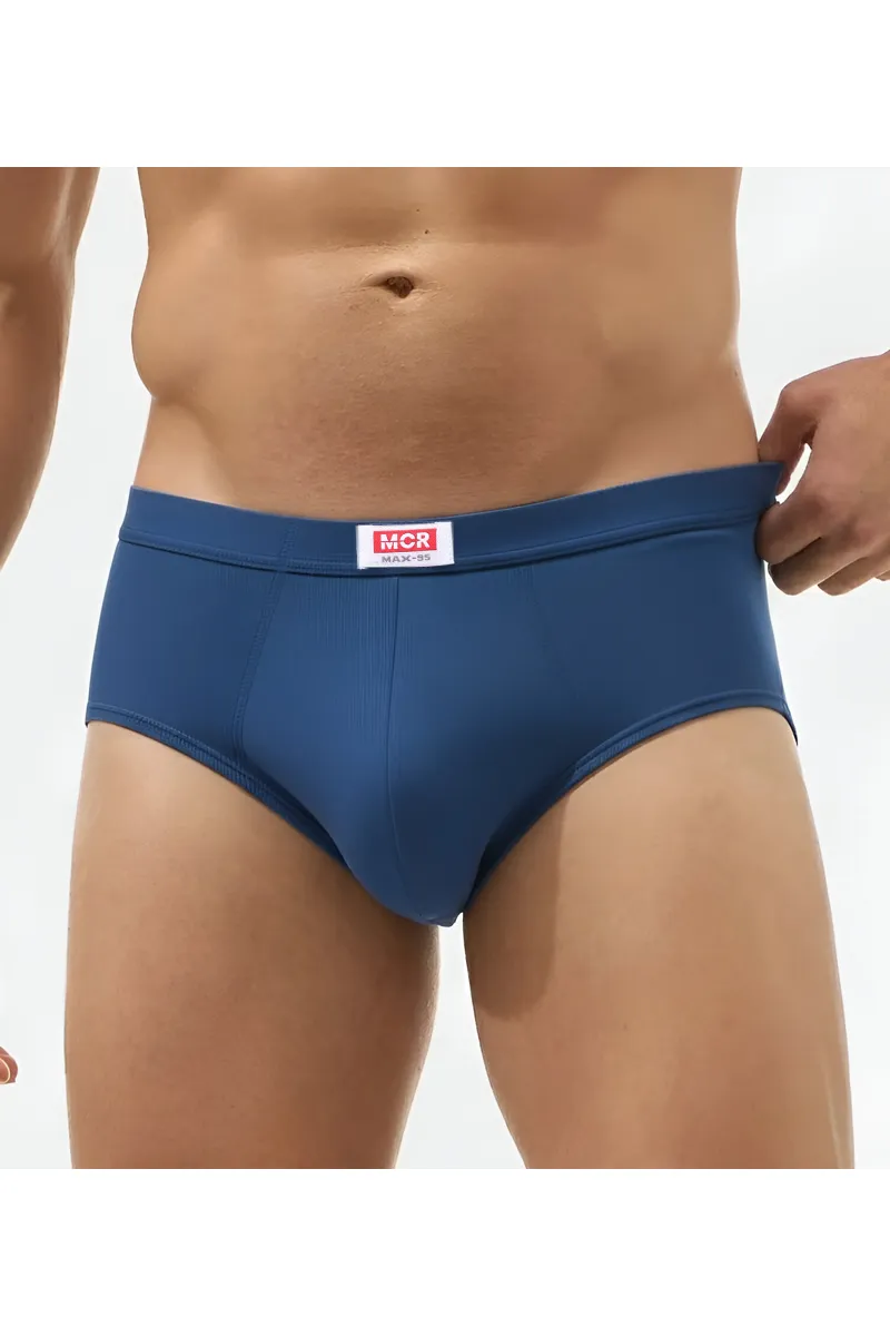 Men's Cotton Solid Max Briefs CLMBR013BLU95