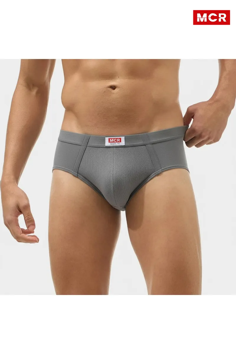 Men's Cotton Solid Max Briefs CLMBR013GRE75