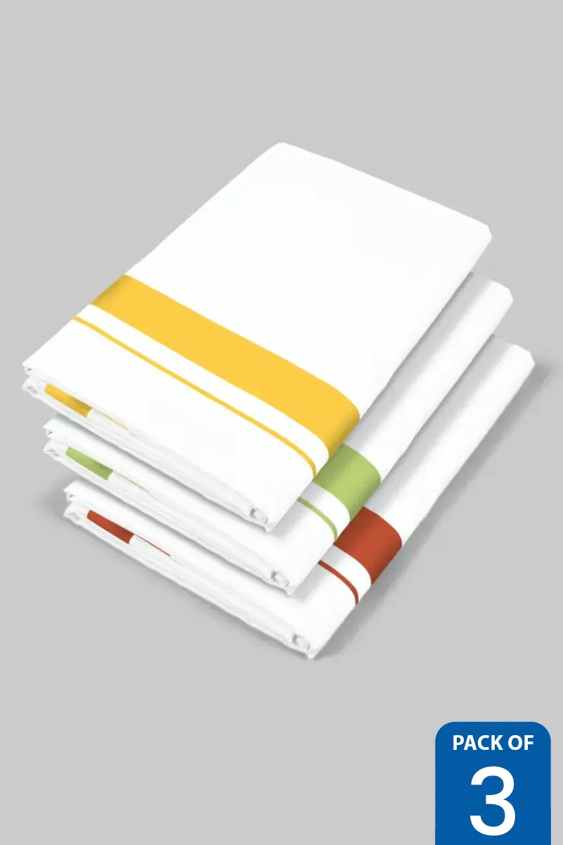 Men's Pack of 3 Cotton Velcro Dhotis