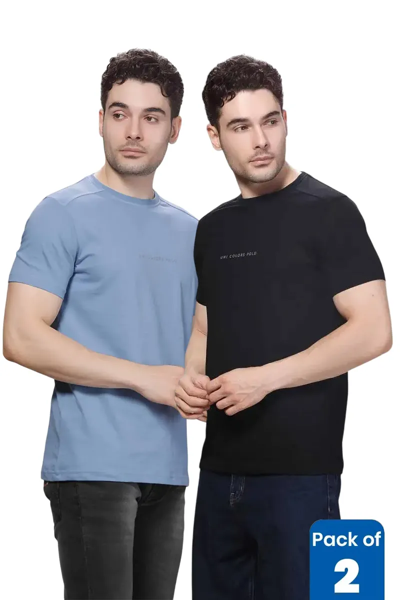 Men's Cotton Slim Fit T-shirt - Pack of 2