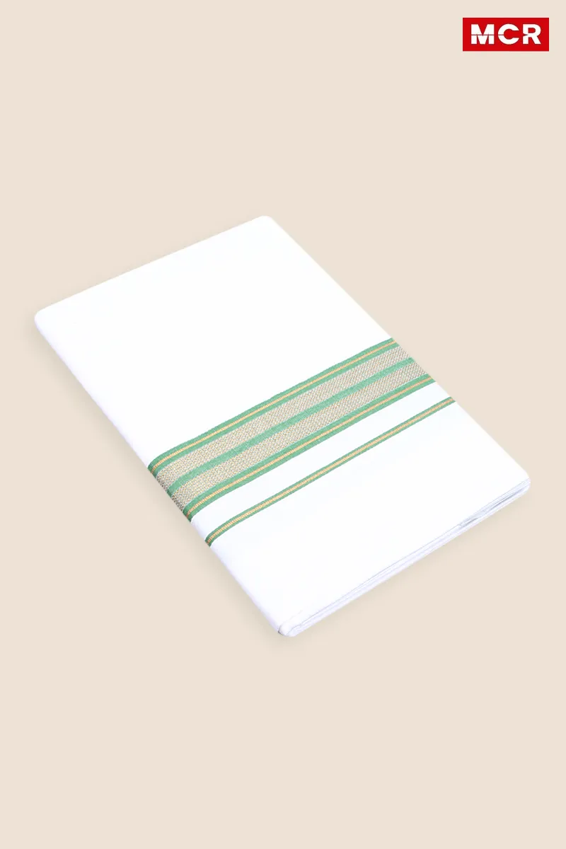 Men's Cotton Fancy Border Single Dhoti - 2 Mtr CLMDH30DARG2MTR