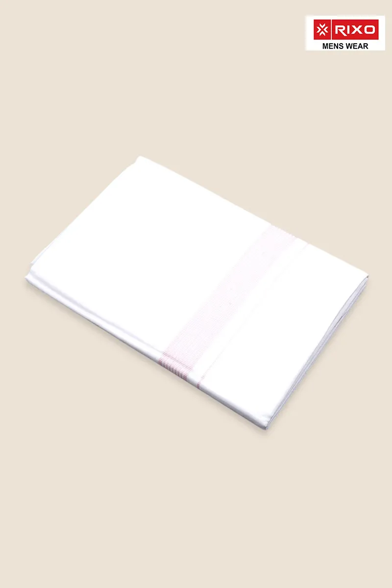 Men's Cotton Solid Dhoti with Fancy Border - 2 MTR CLMDH63BAB2MTR
