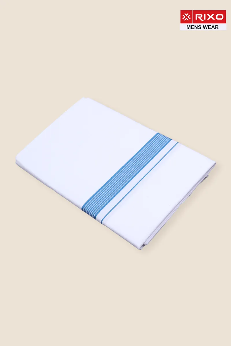 Men's Cotton Solid Dhoti with Fancy Border - 2 MTR CLMDH63TEA2MTR