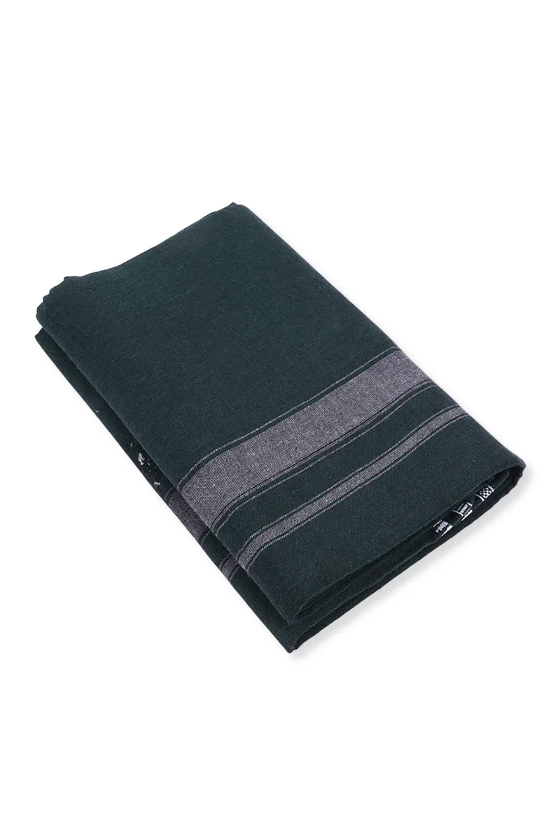 Men's Cotton Solid Dhoti with Grey Border - 2 MTR CLMDH67DAGR2MTR