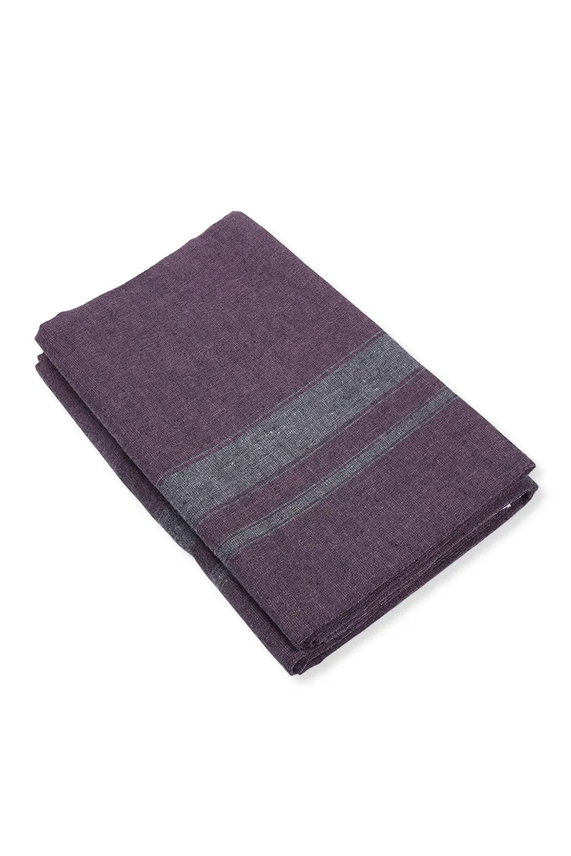 Men's Cotton Solid Dhoti with Grey Border - 2 MTR CLMDH67WIN2MTR