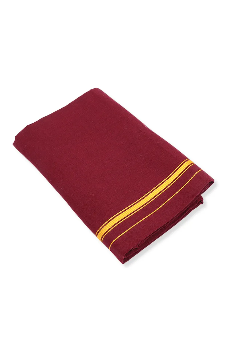 Men's Cotton Solid Kavi Dhoti - 2 MTR CLMDH69MAR2MTR