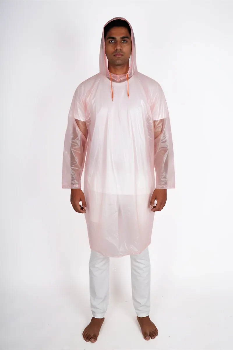 Men's Reusable PVC coated Rain Jacket