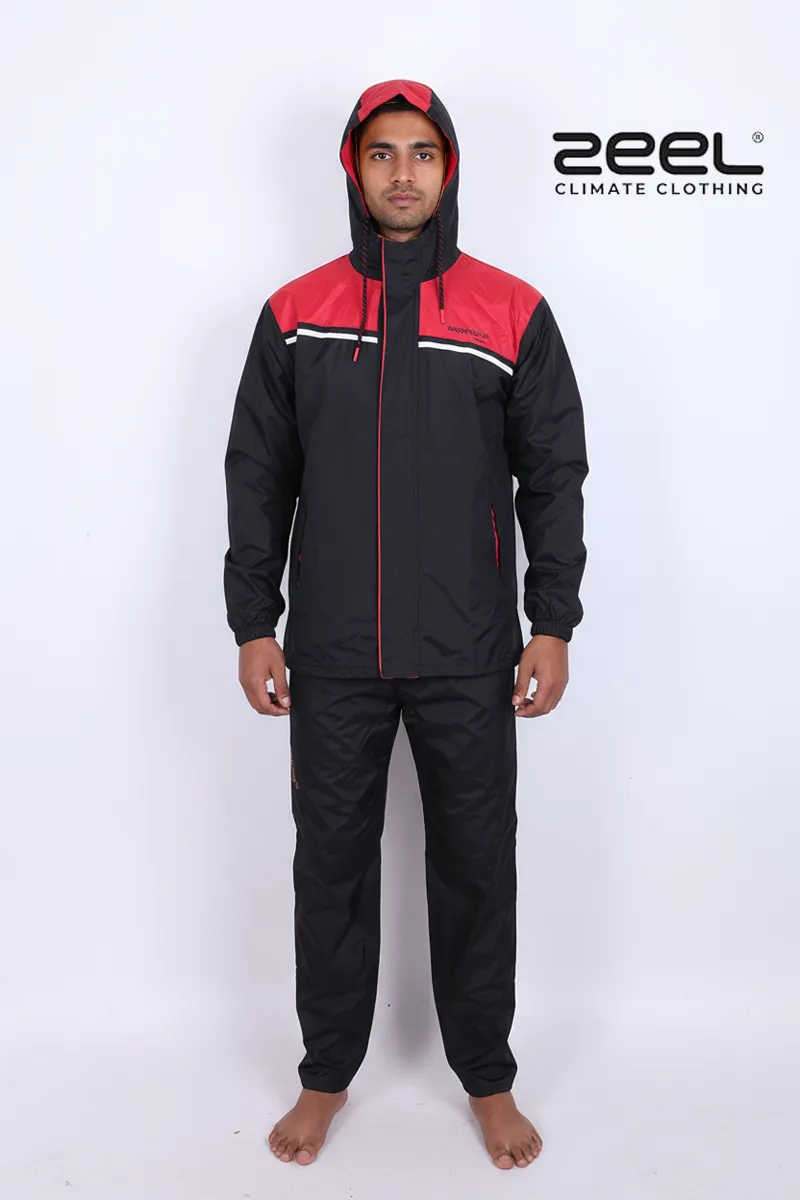 Men's Polyester Raincoat Set CLMRS01REDXXL