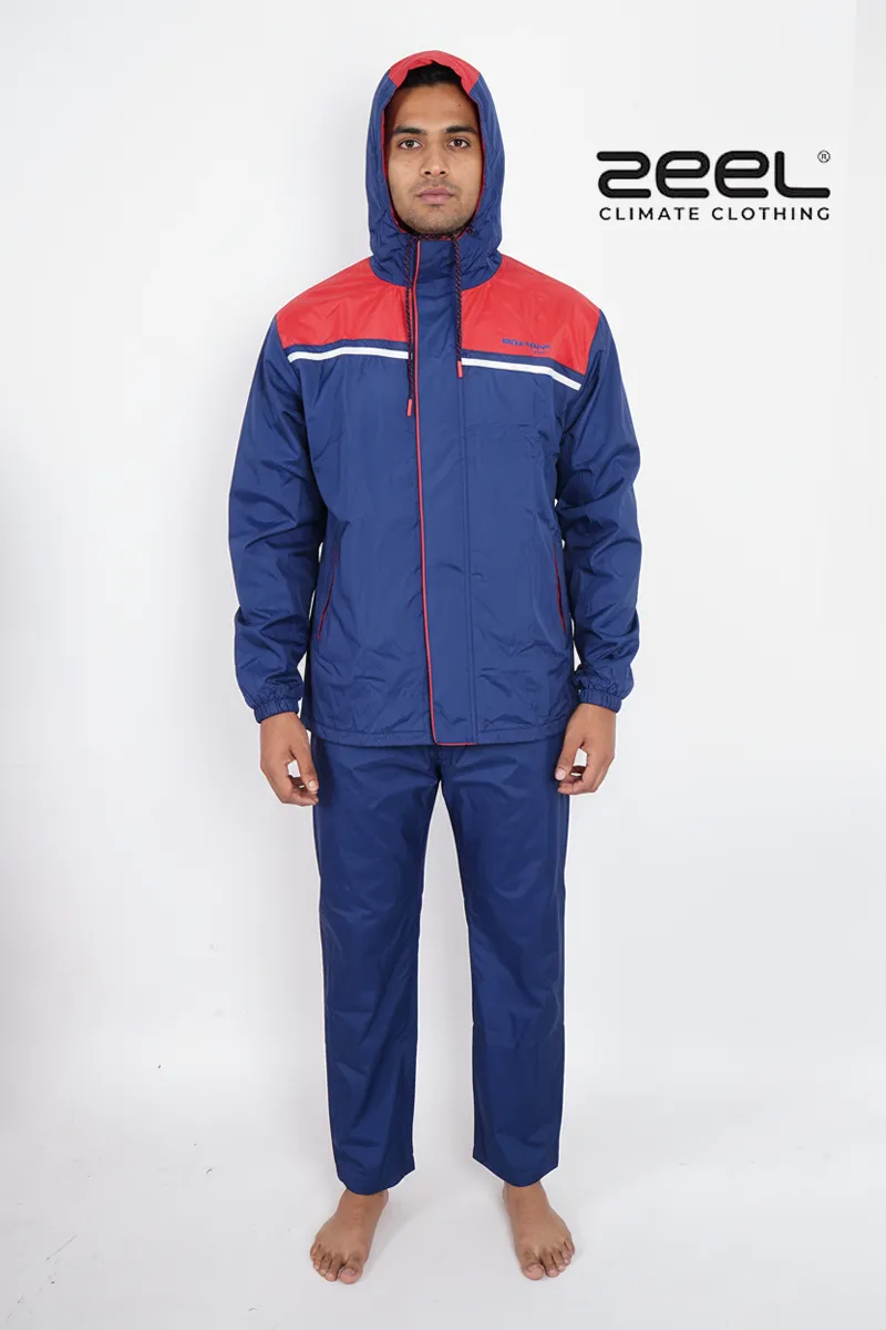 Men's Polyester Raincoat Set CLMRS02RED3XL