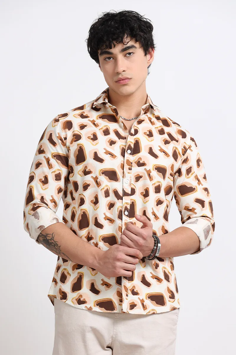 Men's Cotton Slim Fit Printed Shirt CLMSH042MULXXL