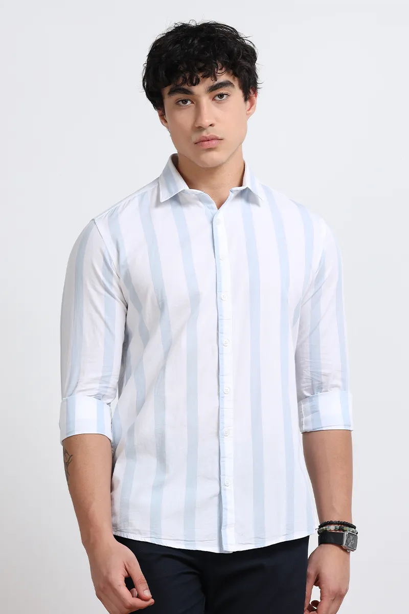 Men's Cotton Slim Fit Striped Shirt 