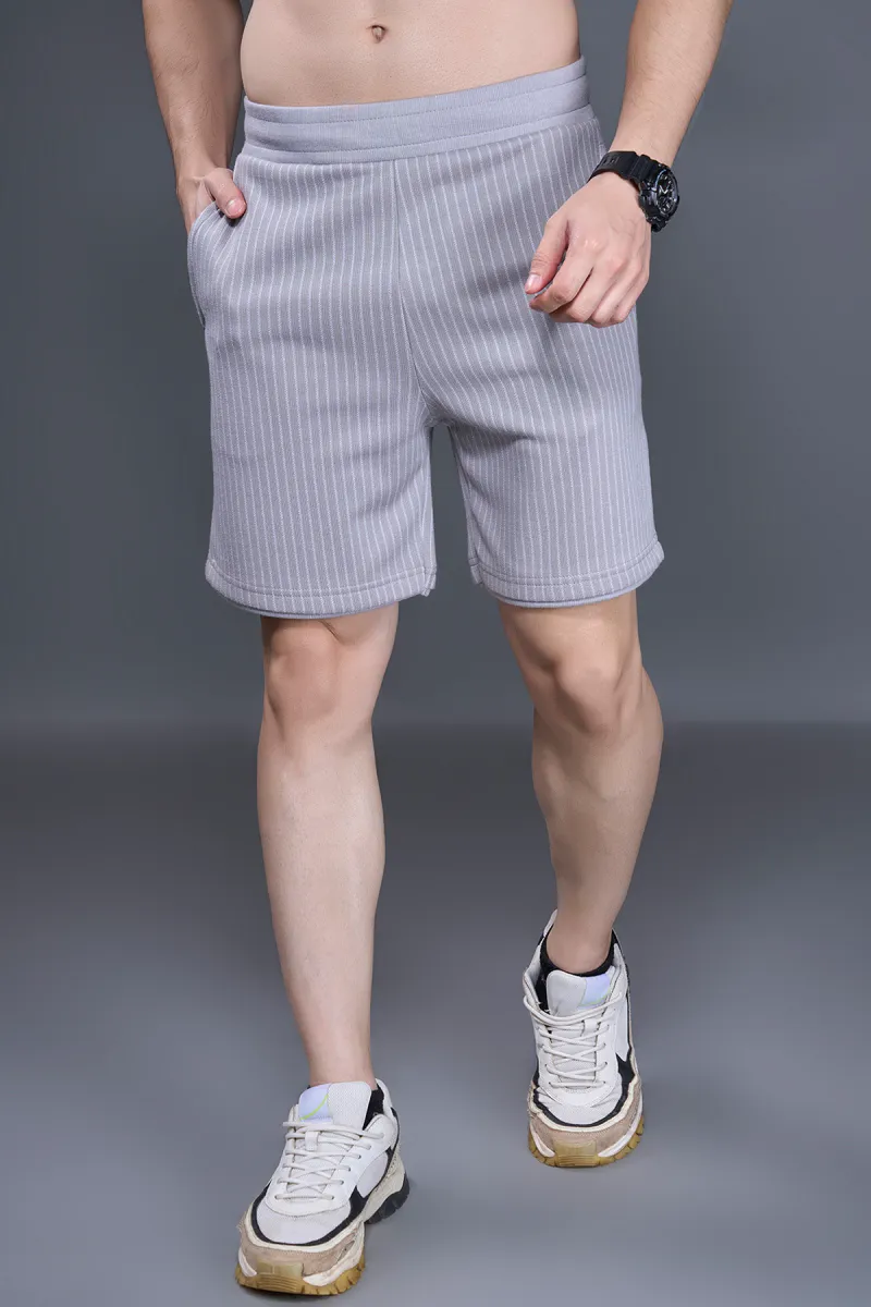 Men's Cotton Striped Shorts CLMST01GREM