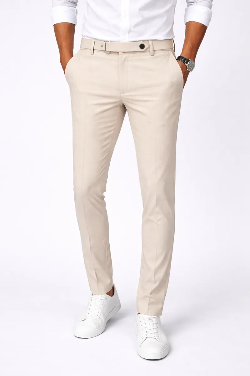 Men's Cotton Blend Solid Formal Trousers CLMT21CRE30