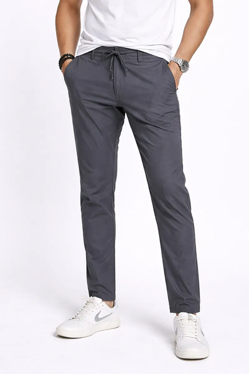 Men's Cotton Blend Regular Fit Soild Trousers CLMT24DAR32