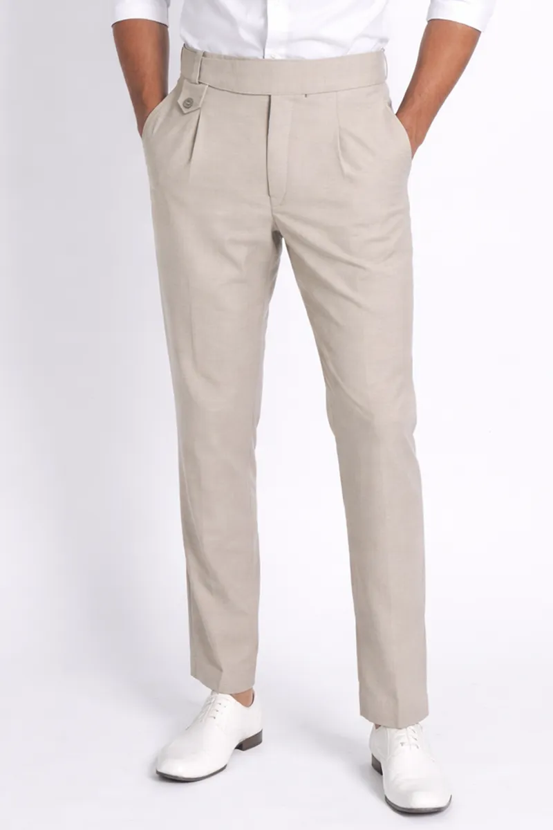 Cotton Regular Fit Gurkha Pants for Men CLMT40BEI34