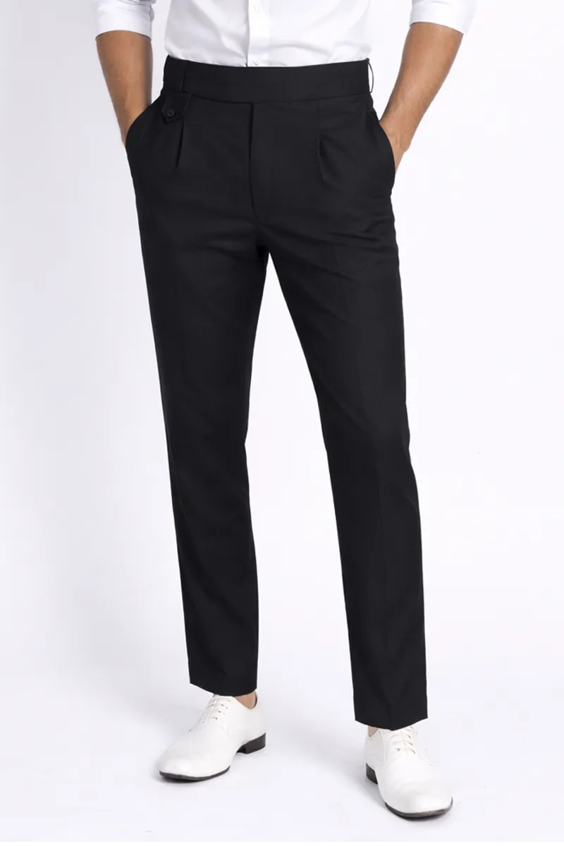 Cotton Regular Fit Gurkha Pants for Men CLMT40BLA34