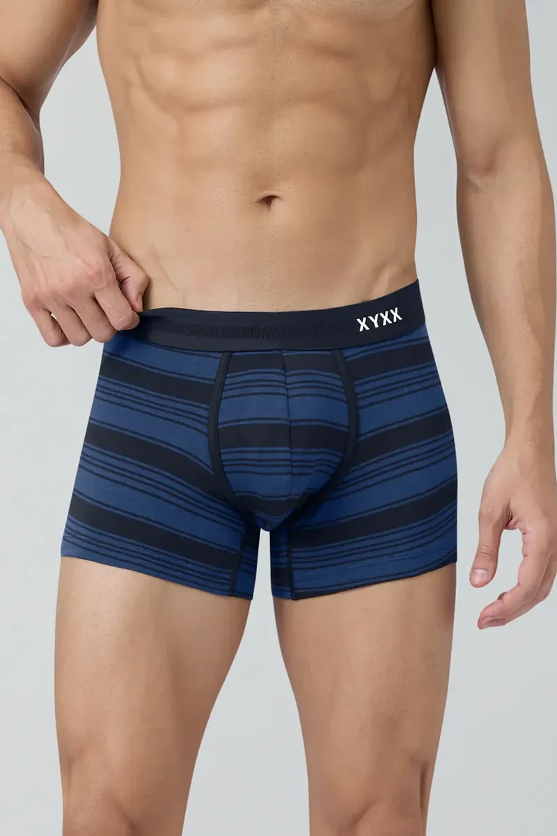 Men's Self Design Combed Cotton Trunk CLMTR012NAVL