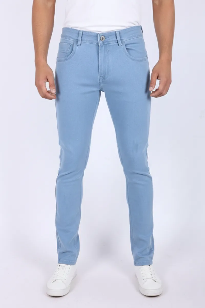 Men Cotton Blend Slim Tapered Fit Jeans