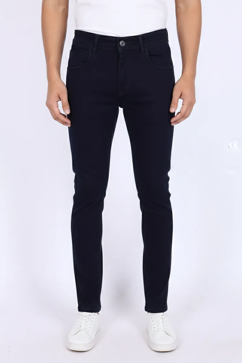 Men Cotton Blend Slim Tapered Fit Jeans