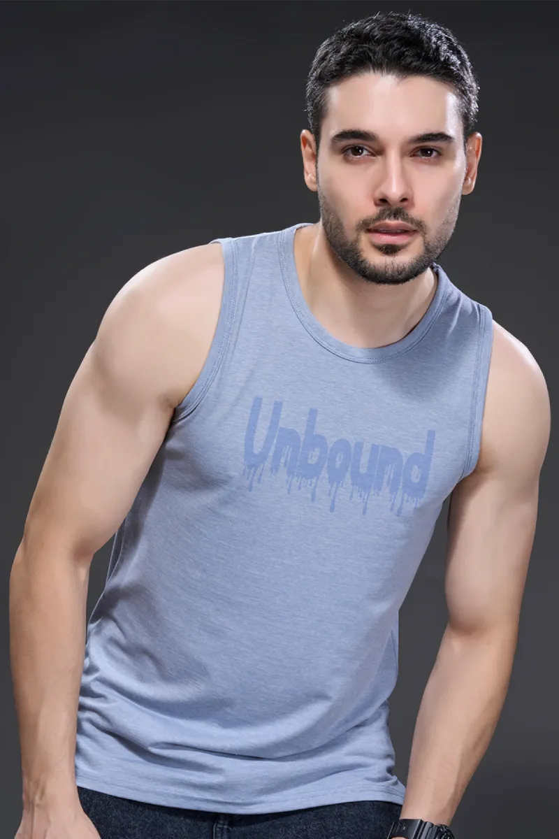 Men's Printed Cotton Lycra Tank Top