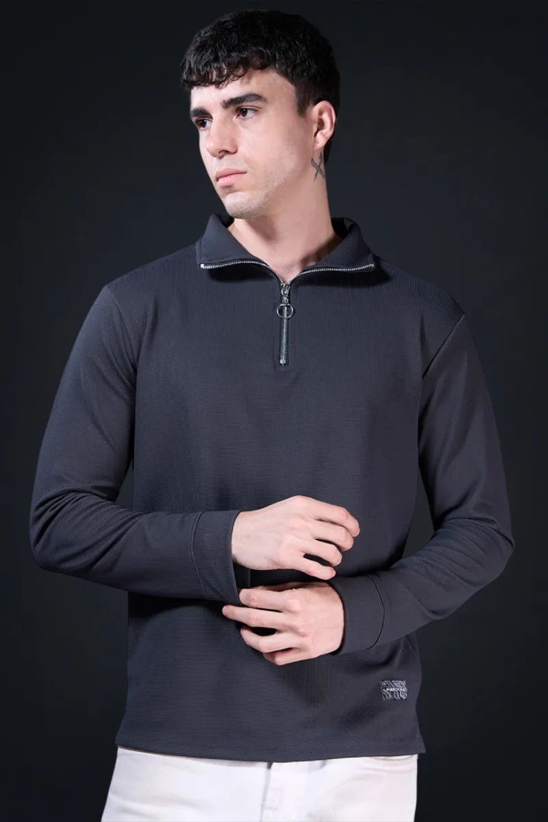 Men's Cotton Textured Casual T-shirt CLMTS10CHA40 Baeficker