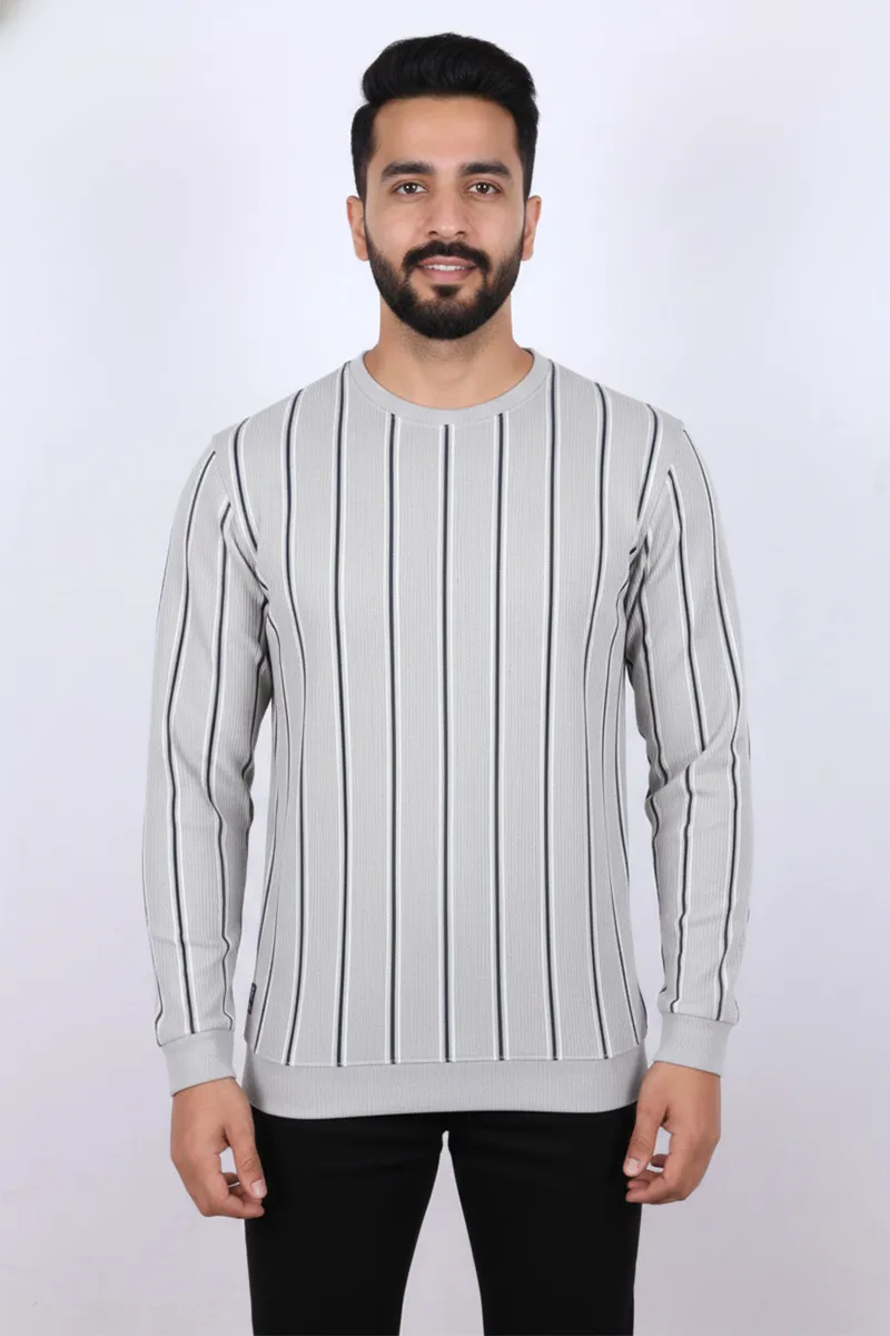 Men's Cotton Blend Round Neck Casual T-shirt CLMTS14GRE42