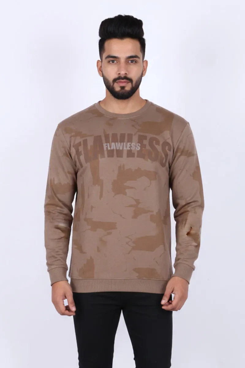 Men's Cotton Blend Self Design Casual T-shirt CLMTS24KHAL