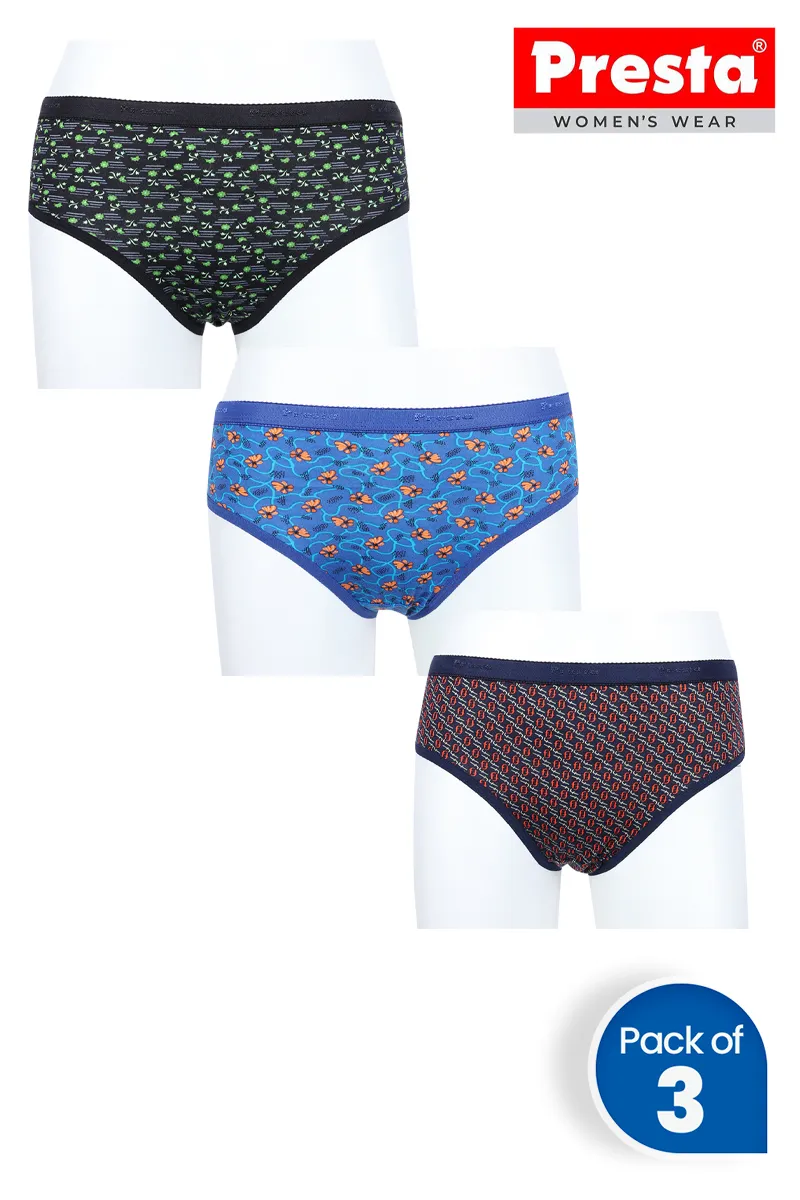Cotton Printed Panties for Women - Pack of 3