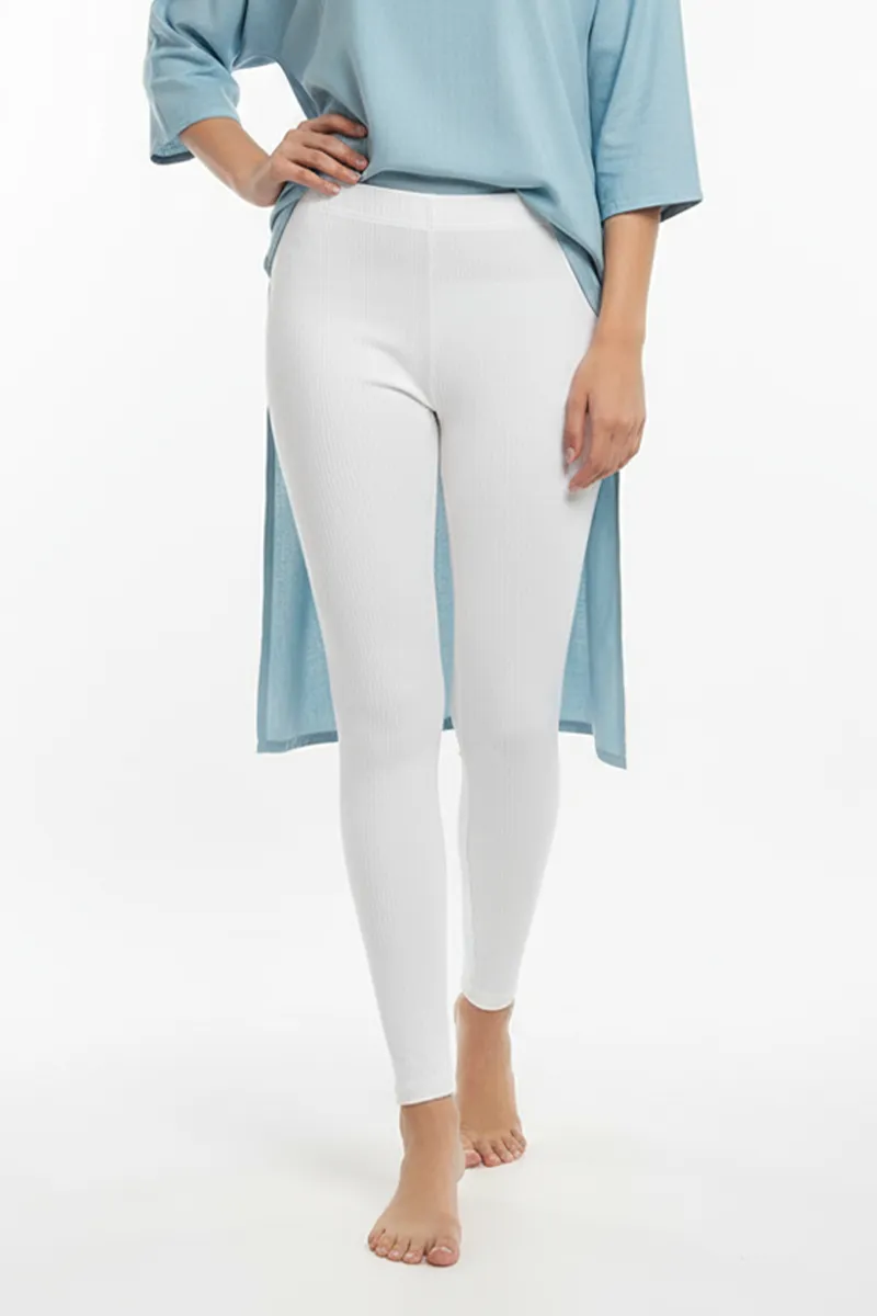 Cotton Self Design Pyjama Pant for Women CLW00074WHIXXL