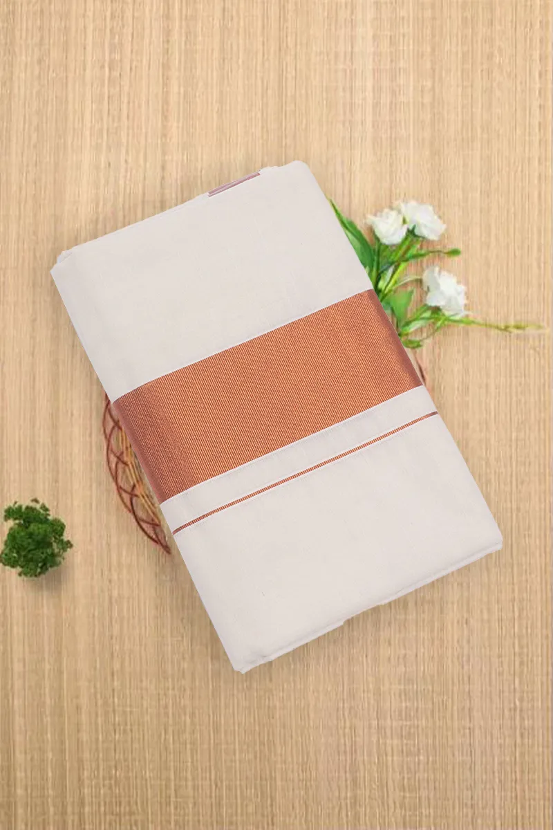 Kerala Cotton Copper Border Saree for Women