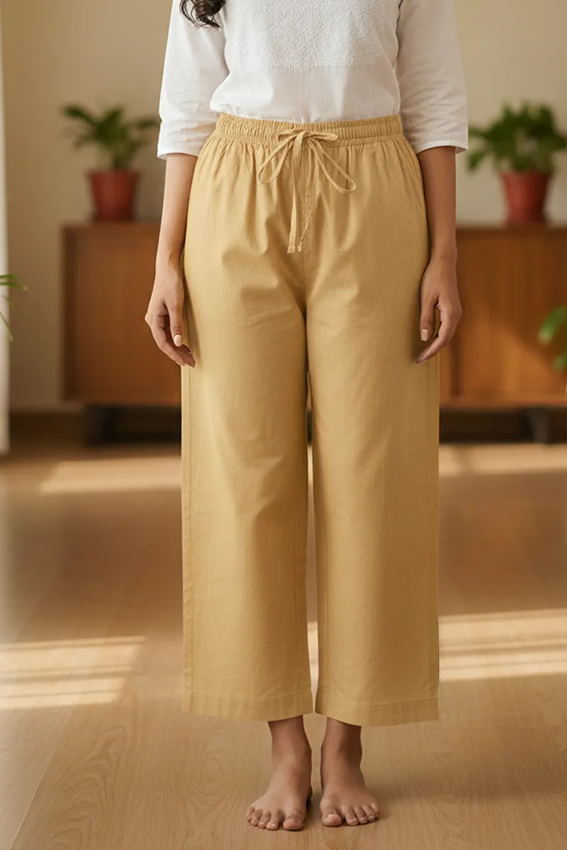 Cotton Solid Palazzo for Women CLW00098SANXL